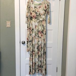 Pink Blush Floral Maternity Dress